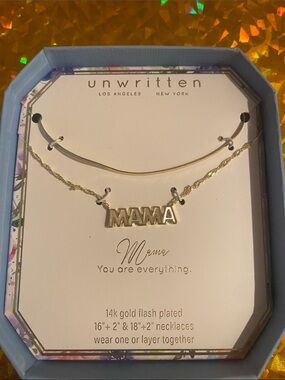 Mother’s Day gift 🎁 ❤️🌺 Unwritten Gold MAMA Layered Pendant Necklace